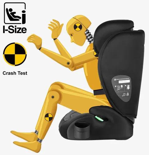 Fotelik samochodowy TULANO Joy 20 I-Size 100-150 cm (15-36 kg) Czarno-szary