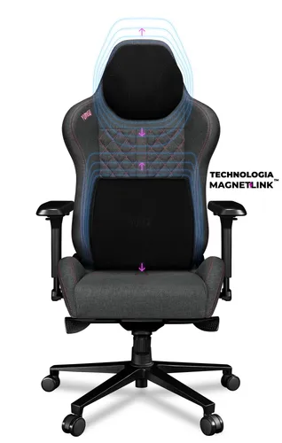 Fotel YUMISU 2050 Magnetic Ciemnoszaro-różowy
