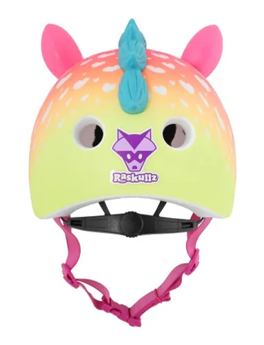 Kask rowerowy RASKULLZ Super Unicorn Wielokolorowy dla Dzieci (rozmiar S)