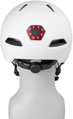 Kask rowerowy VAYOX Street VA0423WMM Biały Miejski z lampką (rozmiar M)