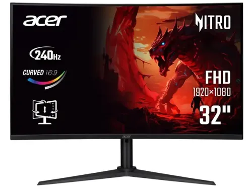 Monitor Acer Nitro XZ320QW0bmiiphx 31,5" Full HD VA 240Hz 1ms VRB Zakrzywiony Gamingowy