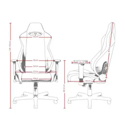 Fotel Nitro Concepts S300 Horizon Orange Gamingowy do 135kg Tkanina Czarno-pomarańczowy