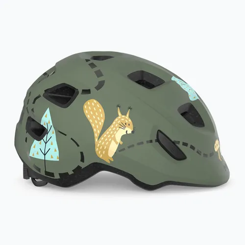 Kask rowerowy dziecięcy MET Hooray green forest glossy