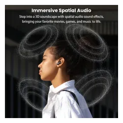 Słuchawki bezprzewodowe Tozo AeroSound6 Pro Dokanałowe Bluetooth 5.4 Czarny