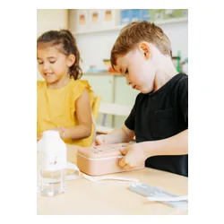 Lunchbox dziecięcy + sztućce Monbento MB Foodie - cinnamon / fox