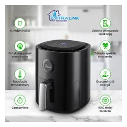 Air Fryer Frytkownica beztłuszczowa EXTRALINK SJ-400 4l Wi-Fi programator czasowy