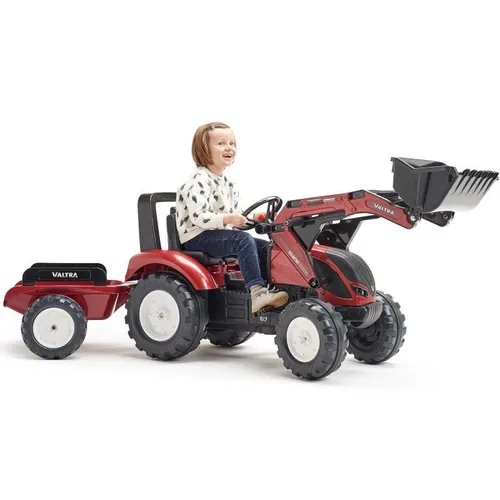 Traktor Na Pedały Dla Dzieci 3-6 Lat Do 50Kg Falk Valtra Przyczepa Łyżka Klakson
