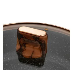 Patelnia głęboka na indukcję z pokrywką Starke Pro Starlet Brown 28 x 8 cm