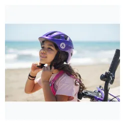 Kask rowerowy dziecięcy ATTABO K200 fioletowy