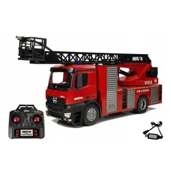 Zdalnie sterowany samochód COIL ciężarówka straż pożarna na pilota LED AKU