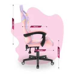 Fotel HELL'S CHAIR HC- 1004 Kids Colorful Różowo-fioletowy