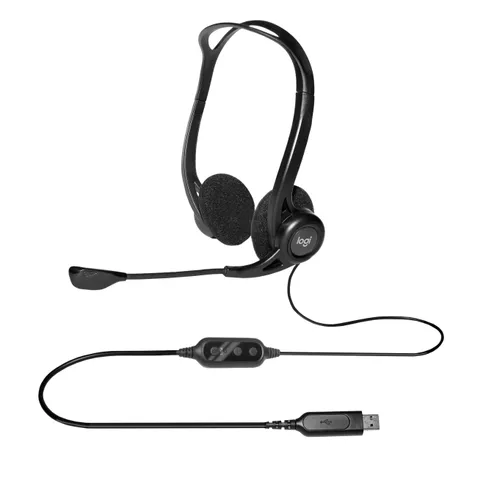 Słuchawki przewodowe z mikrofonem Logitech Headset 960 OEM Nauszne Czarny