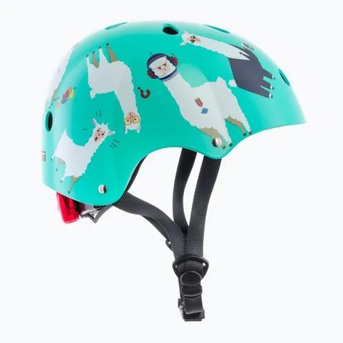 Kask rowerowy dziecięcy Hornit Llama turquoise/white