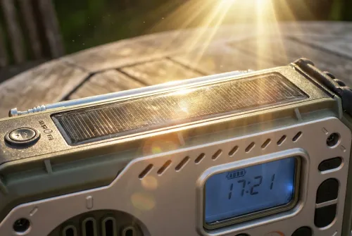 Radioodbiornik Vayox VA0440 Solarne Latarka Radio FM Bluetooth Zielony