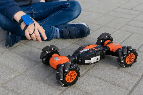 Samochód RC Twister 4x4 sterowany gestami I pilotem 2,4 GHz, terenowy, niebieski lub pomarańczowy