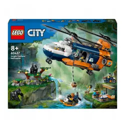 LEGO City 60437 Helikopter badaczy dżungli w bazie