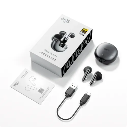 Słuchawki bezprzewodowe QCY AilyBuds Pro+ HT10 Pro, ANC Douszne Bluetooth 5.3 Czarny