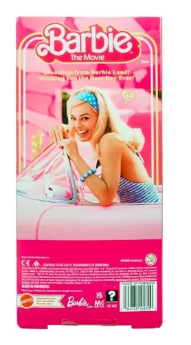 Mattel Lalka filmowa Barbie Margot Robbie jako Barbie w różowej sukience