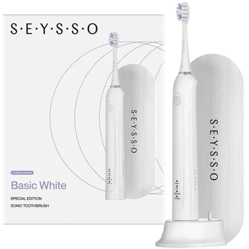 Szczoteczka soniczna SEYSSO Carbon Basic Biała