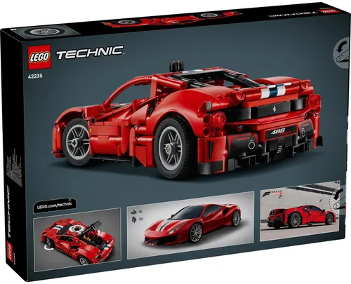 LEGO TECHNIC 42235 Samochód Ferrari 488 Pista, zestaw klocków 9+