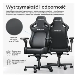Fotel Anda Seat Kaiser 4 V2 XL Gamingowy do 150kg Skóra ECO Czarny