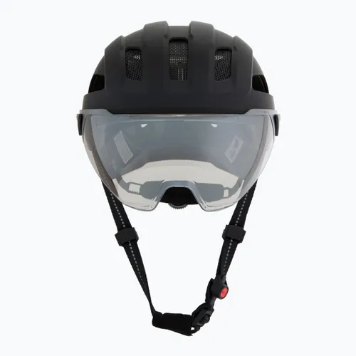 Kask rowerowy UVEX Stride Visor black matt/lite mirror silver