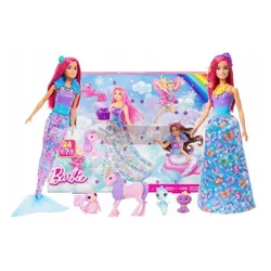 LALKA BARBIE DREAMTOPIA KALENDARZ ADWENTOWY 24 niespodzianki + lalka HRG90