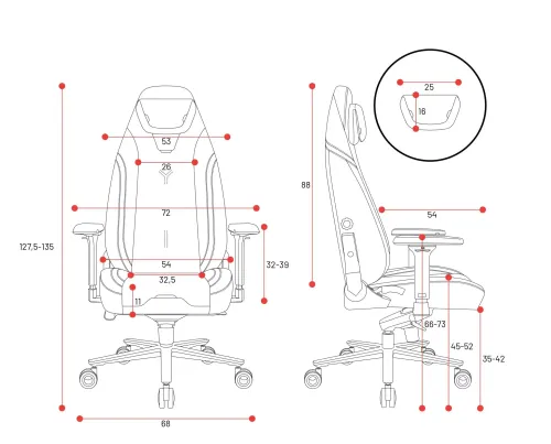 Fotel Diablo Chairs X.Eye Prime, Normal Size, Meta Ocean Gamingowy do 140kg Niebieski