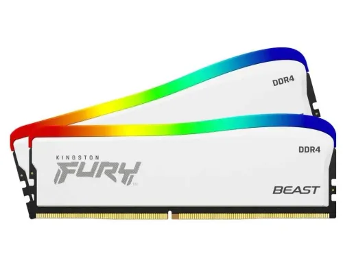 Pamięć RAM Kingston FURY Beast RGB DDR4 16GB (2 x 8GB) 3600 CL17 Biały