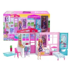 Barbie rahat ev Barbie + Bebek (FXG55)