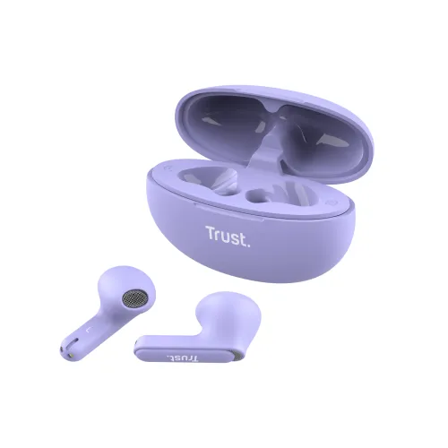 Słuchawki bezprzewodowe Trust Yavi ENC Douszne Bluetooth Fioletowy