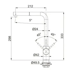 Bateria FRANKE Sirius 115.0668.279 Chrom/Onyx
