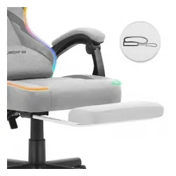 Fotel gamingowy CABRO C502 LED Szary