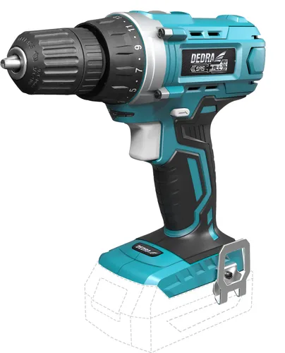 Wiertarko-wkrętarka DEDRA DED7040 + Akumulator DEDRA DED7034 SAS+ALL 4Ah 18V + Ładowarka DEDRA DED7038 SAS+ALL