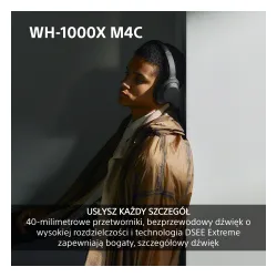 Słuchawki bezprzewodowe Sony WH-1000XM4C ANC Nauszne Bluetooth 6.0 Srebrny