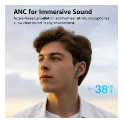 Słuchawki bezprzewodowe Tozo AeroSound3 Dokanałowe Bluetooth 5.4 Biały