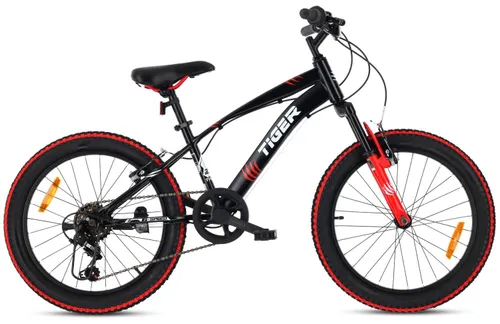 Rower dziecięcy SUN BABY Tiger Bike 20 cali dla chłopca Czarno-czerwony