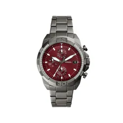 Saat Fossil Bronson Kronograf Fs6017 Bordo / Gümüş