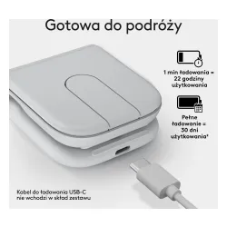 Myszka Logitech Mobi Fold Biały
