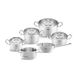 FISSLER Original Profi Collection - zestaw 5 garnków z pokrywkami i wkładem do gotowania na parze ze stali nierdzewnej