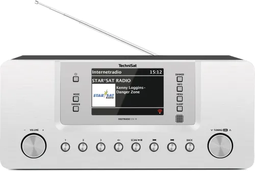 Radioodbiornik TechniSat DigitRadio 574 IR Radio FM DAB+ Internetowe Bluetooth Srebrny