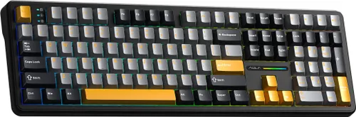 Klawiatura AULA F108 Gray Yellow Deep Gray Volcano Switch RGB