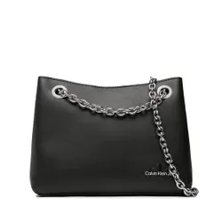 Geantă de umăr sculptată Calvin Klein Jeans cu Lanț24 K60K610565 BDS