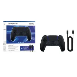 Pad Sony DualSense do PS5, PC Bezprzewodowy Nocna czerń w zestawie z przewodem USB do komputera PC
