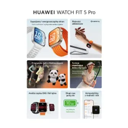 Smartwatch Huawei Watch Fit 5 Pro 44mm Czarny
