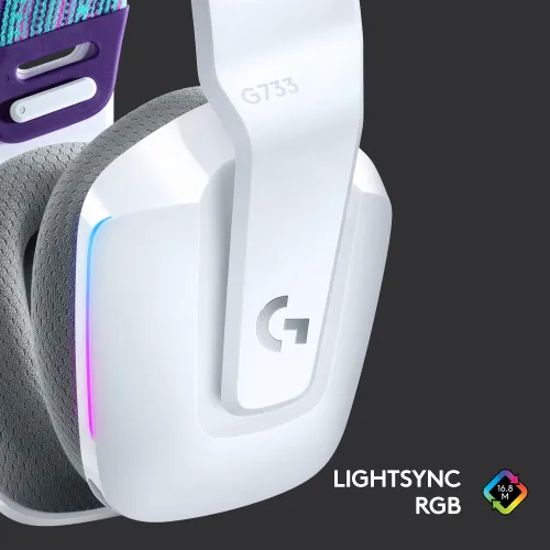 Наушники геймерские / игровые Logitech G733 Lightspeed Белый (981-000883)