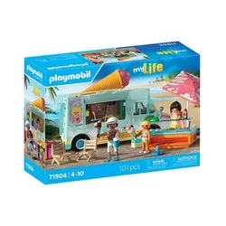 Playmobil Zestaw z figurkami My Life 71904 Furgonetka z lodami i sklepikiem surfingowym