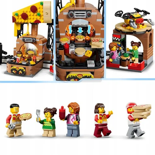 LEGO City 60496 Dostawa pizzy z pojazdami, zestaw klocków 6+