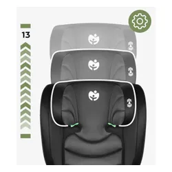 Fotelik samochodowy TULANO Joy 20 I-Size 100-150 cm (15-36 kg) Czarno-szary