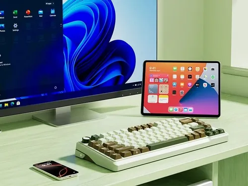 Klawiatura ROYAL KLUDGE L75 Palm Green Beige Switch